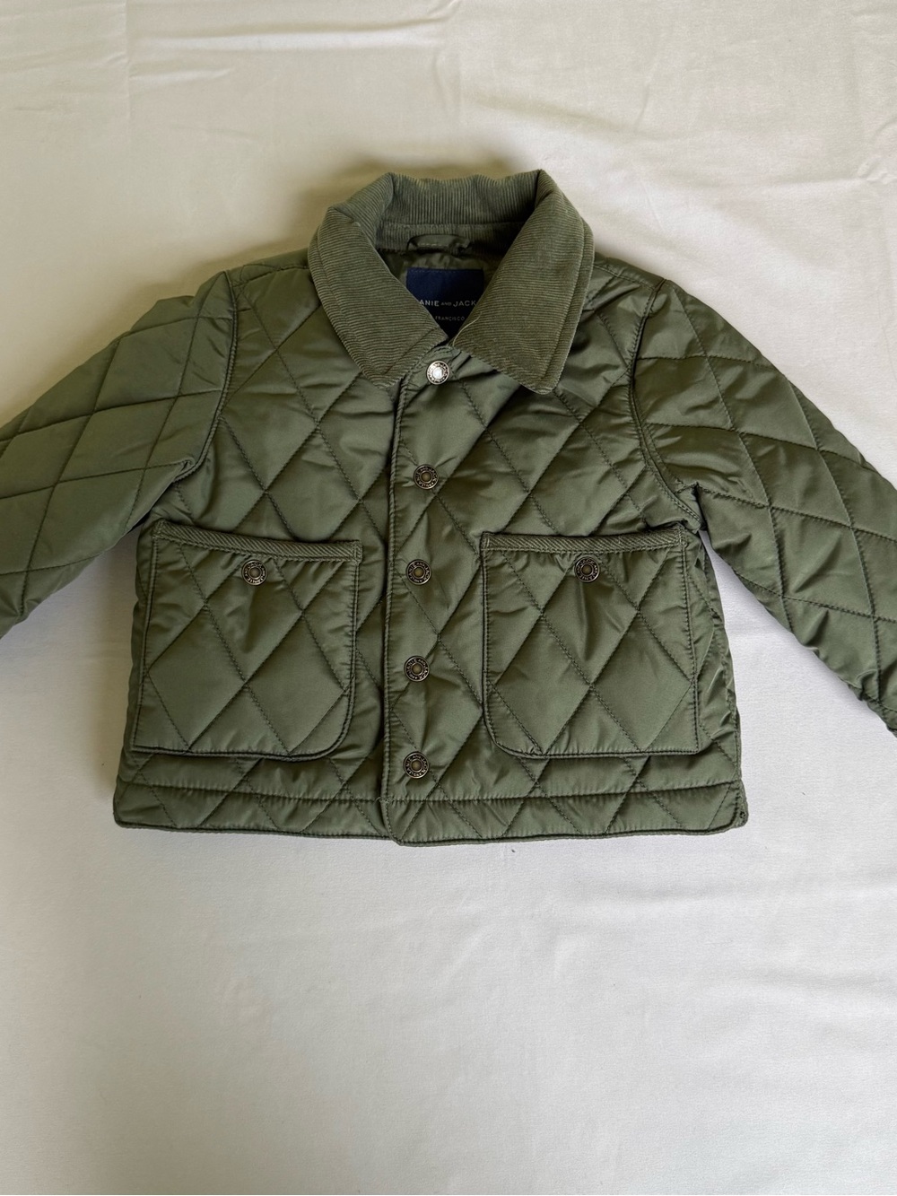 Janie and Jack Quilted Puffer Jacket - Olive